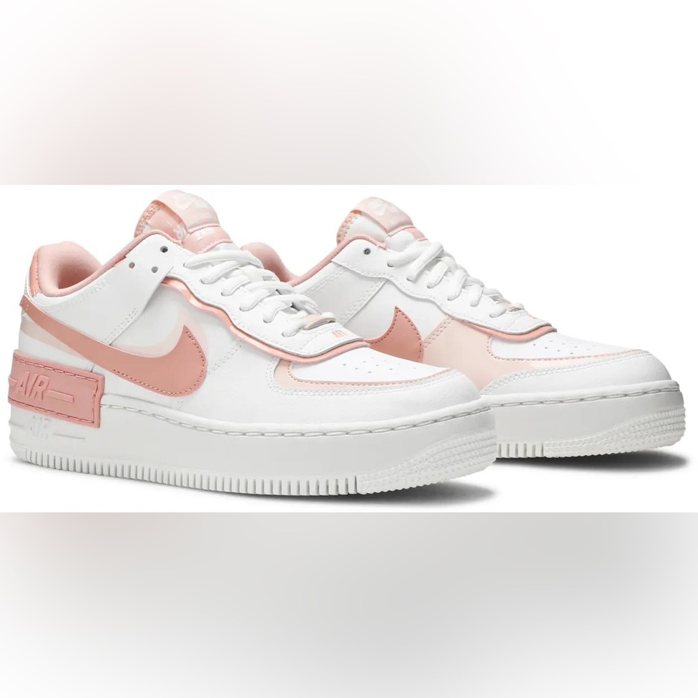 Nike Air Force 1 Shadow Washed Coral Pink White (Womens 10)